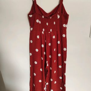 Polka Dot Print Jumpsuit