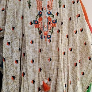 Embroidered Kaftan Kurta For Women