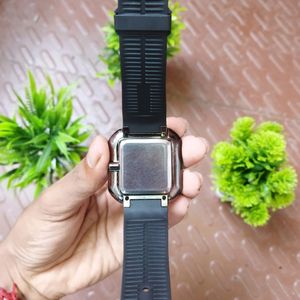 Apl Logo Black Trandy Digital Watch For Unisex