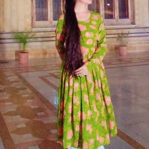 Green Color Ethenic Frock .