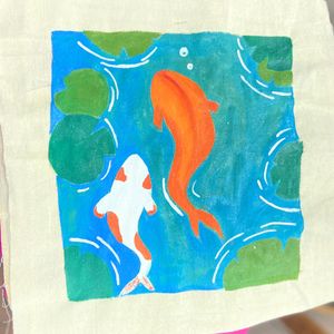 Handpainted tote bag 🐠