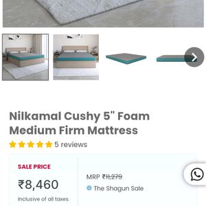 NILKAMAL CUSHY 5 INCH FIRM FORM MATTRESS ✨️