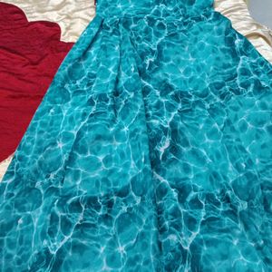 Sea Green Sleevless Maxi Dress