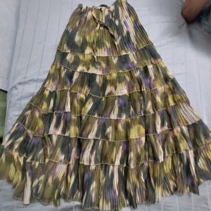 Korean Patterned Multi Colour Skirt