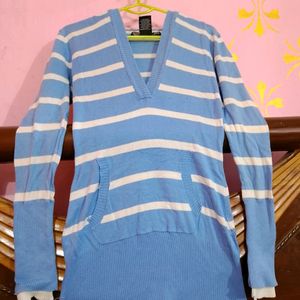 Blue And White Stripe Sweater