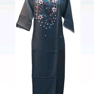 Black Straight Kurta