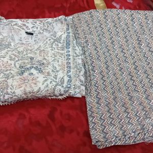 Floral Print Kurta Pant Dupatta