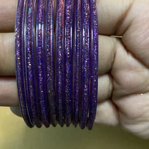 Purple Glitter Bangles