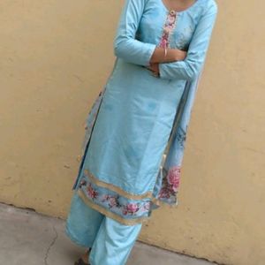 Pure Silk Plazoo Suit