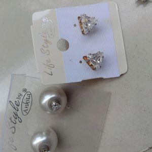 Combo Of 3 Ad Stone Studs