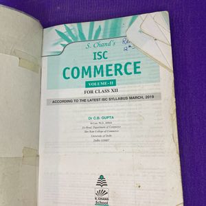 Class 12 Icse Commerce