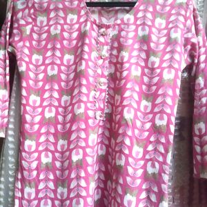 Pink Colour Kurti Set