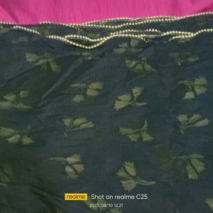 Two Chunni/ Dupatta, One Net Green Colour & Other