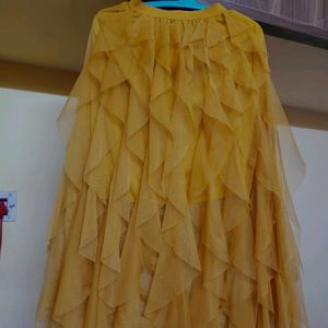 Ruffle Mustard Skirt