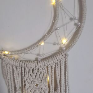 Macrame Wall Hanging With Fairy Lights