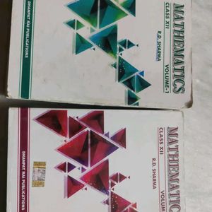 RD SHARMA VOLUME 1&2 12TH CLASS