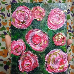 3d Sculptured Rose Painting