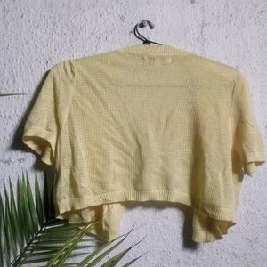 Yellow Cropped Shrug