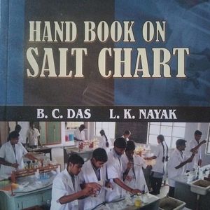 Chemistry Salt Chart Book For Class 12th CBSE