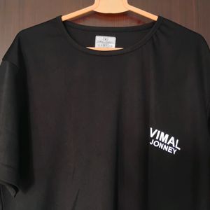 Black Tshirt For Gym Slim Fit