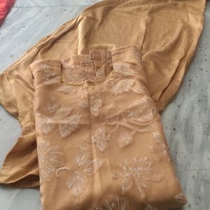 ORGANZA KURTA WITH SHANTOON BOTTOM