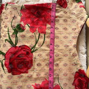 Floral Boatneck Kurti