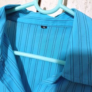 Sky Blue Stripped Formal Shirt