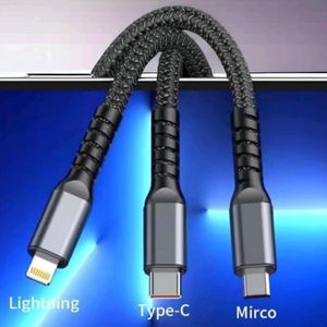 3-in-1 Super Fast Charging Cable 100w