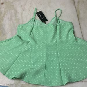 POLKI DOTS PEPLUM TOP