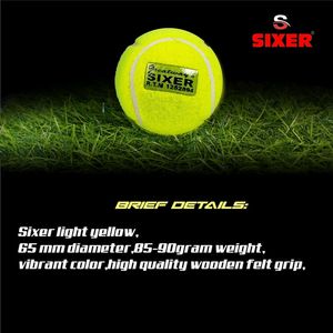 Light Yellow Colour Sixer Tennis Ball Pack Of 1