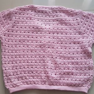 New Pink Crochet Top For Women