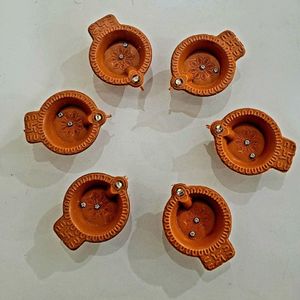 Fancy Water Sensor Diya, 6 Pcs