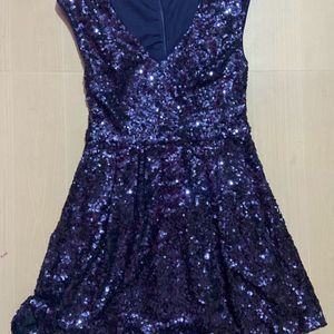 Forever 21 Exclusive Sequin Navy Blue Dress Women'