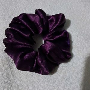 Purple Satin Scrunchies Hand Made With Love