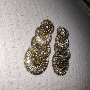 Oxidised Gold Plated Earrings