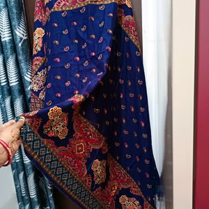 Party Wear Printed Woolen Sawal