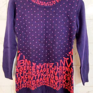 Purple & Pink Woolen Top