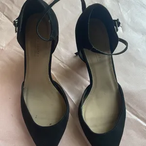 Black Block Heels Front Closed