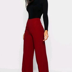 Red Boot Leg Trouser