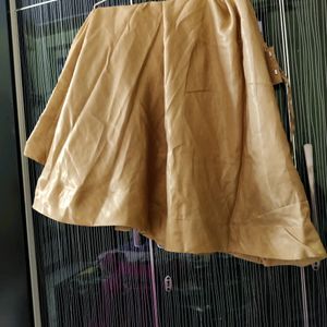 designer kurti with golden skirt dress