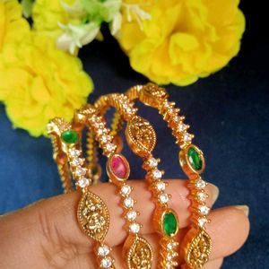 Premium quality Lakshmidevi Kudan  Stone Bangles