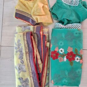 Border Saree With Blouse