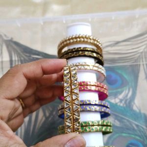 Kundan Bangles - Sale