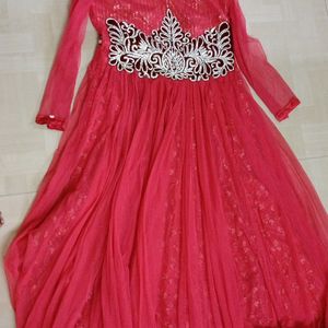 Banarasi& Net  Partywear Gown