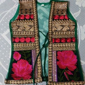 Girls Embroidered Jacket with Dupatta for Girls - Size 26