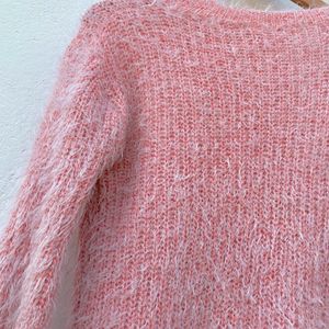 Fur Sweater Trendy Korean Baby Pink Top
