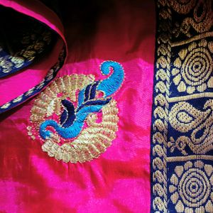 New Alluring Magenta Pink Saree