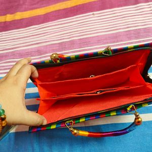 Brand New Rajasthani Stich Mirron Work Clutch