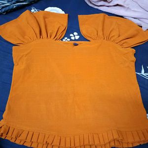 New Orange Crop Top