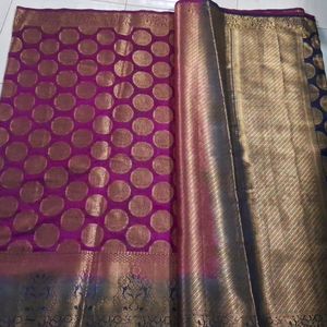 New  Silk Saree With Paded stitched Blouse